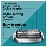 Braun Electric Shaver Head Replacement Part 74s Silver, Compatible with Series 7 Electric Razors for Men Braun Electric Shaver Head Replacement Part 74s Silver, Compatible with Series 7 Electric Razors for Men