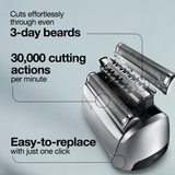 Braun Electric Shaver Head Replacement Part 83m Silver, Compatible with Series 8 Electric Razors for Men Braun Electric Shaver Head Replacement Part 83m Silver, Compatible with Series 8 Electric Razors for Men